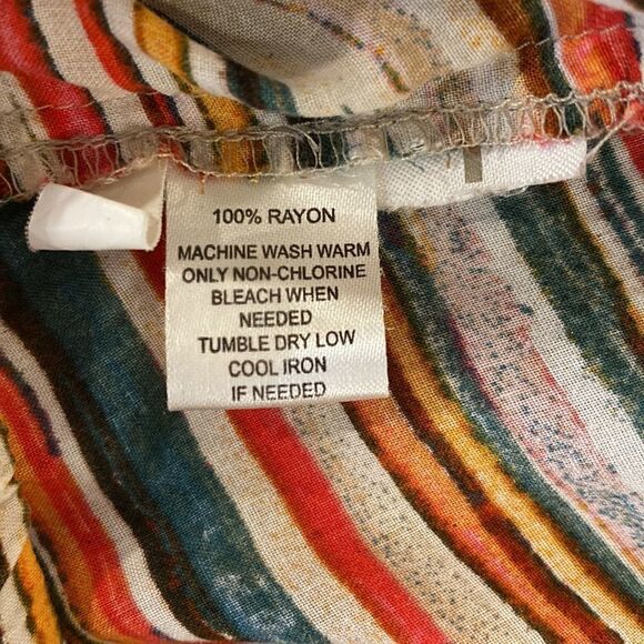 LOFT Ann Taylor colorful striped short sleeve top size M - Picture 5 of 7